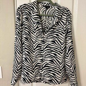 Banana Republic Zebra-Print Blouse